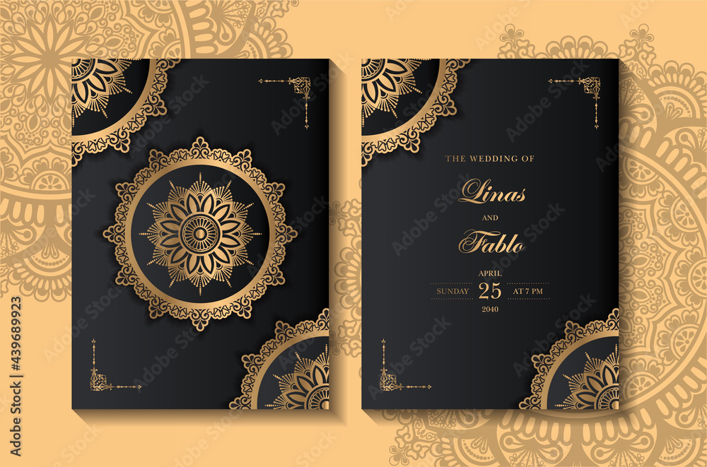 Poster elegant premium wedding invitation card, luxury modern invitation card - Posters