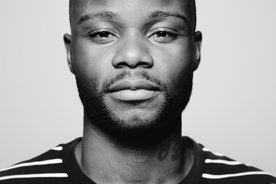 Portrait of serious black man