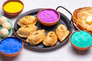 Gujiya Indian food for Holi festival