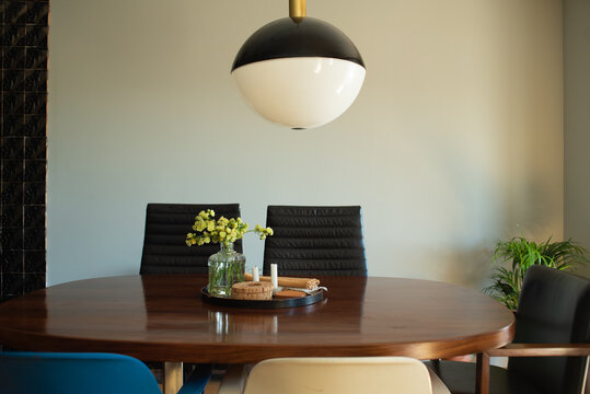 Dining room with mix and match chairs