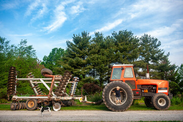 Little Boy on Tractor Wheel