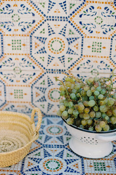 Grapes and wicker basket II