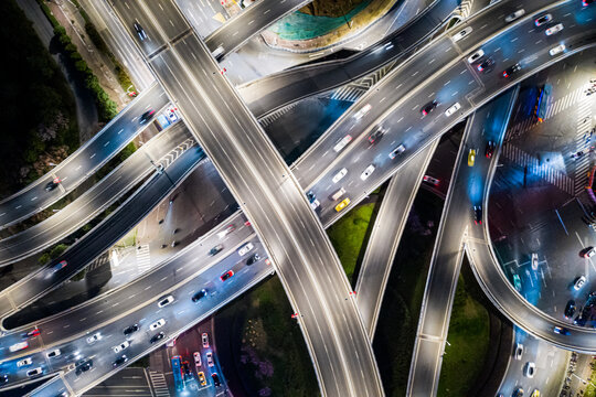 Aerial view of Road and Roundabout