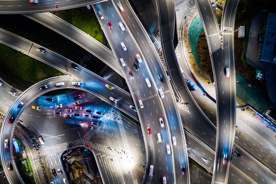 Aerial view of Road and Roundabout