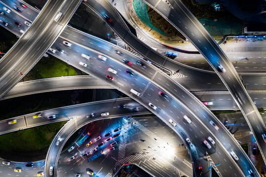 Aerial view of Road and Roundabout
