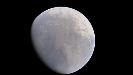 planet suitable for colonization, earth-like planet in far space, planets background 3d render