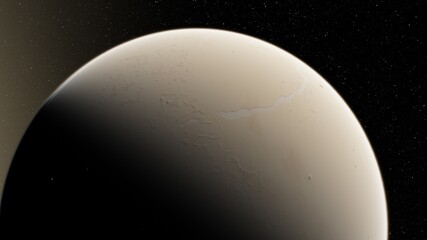planet suitable for colonization, earth-like planet in far space, planets background 3d render