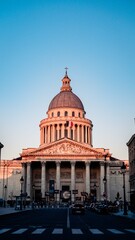 Obraz premium Paris, France 06-15-2021: pantheon in paris during sunset