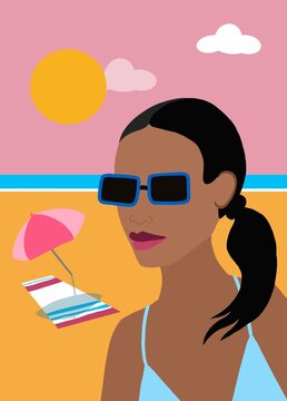 Woman on a beach