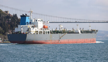 Fototapeta premium Cargo Ship in Sea