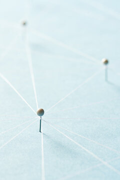 Pin connected to network with threads