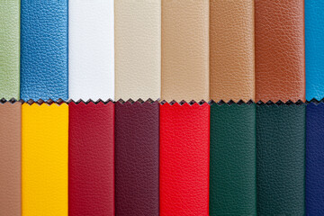 Background image - stripes of multi-colored factual leather