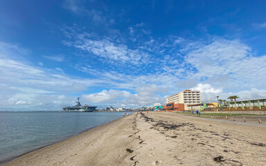 Corpus Christi  beach Texas, USA, beautiful sunny day