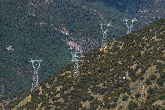 Green energy sources transmission tower