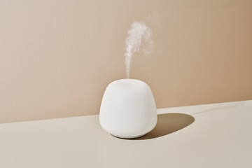 Humidifier moisturizing air with essential oil