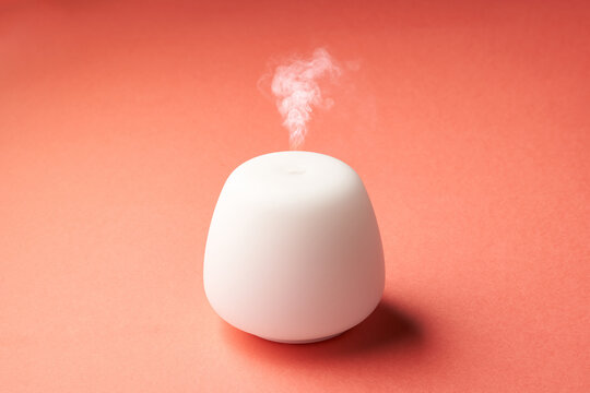 Essential oil dispenser moisturizing air