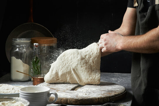 Chef Making Pizza.