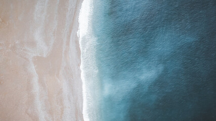 waves breaking at the shore