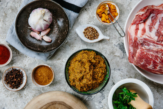 Lamb shoulder and shawarma paste