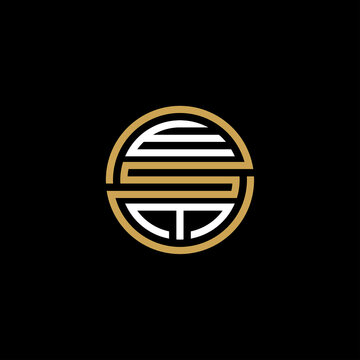 ESM creative letter logo design vector icon illustration
