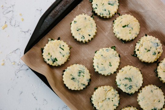 Cheese and wild garlic scones