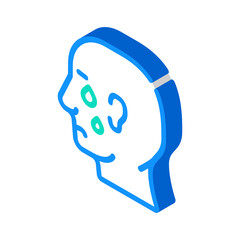 depression problem isometric icon vector. depression problem sign. isolated symbol illustration