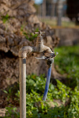 old worn out faucet