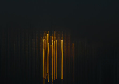 Burning windows at sunset