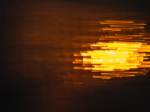 Burning windows at sunset