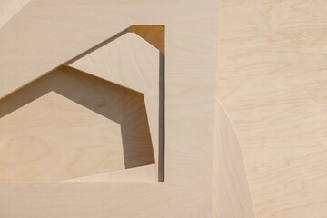 custom cut piece of plywood with shadow