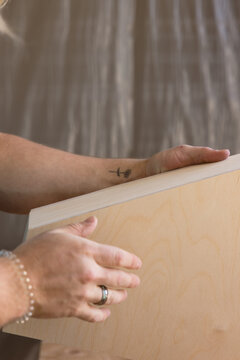 wood worker's hands