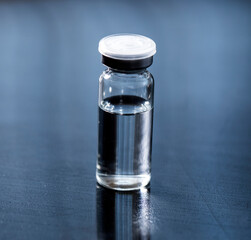 COVID-19 VACCINE ampoule. Vaccine. Bottle. 