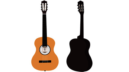 Naklejka premium Guitarra por los dos lados
