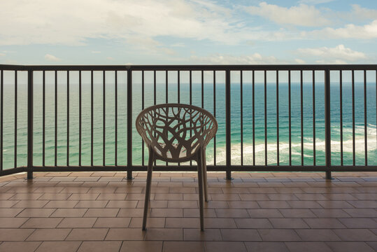 chair on balcony