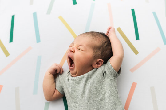 Newborn Making a huge yawn
