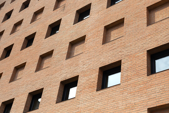 squared windows repeteated on a city building