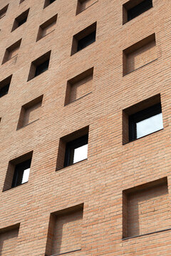 squared windows repeteated on a city building