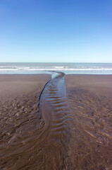 salt water river on the beach