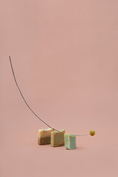 Organic Soap still life composition