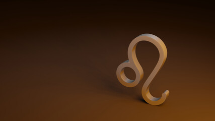 zodiac symbol LEO signs 3D rendering