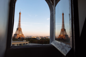 A stunning view of the Eiffel Tower in Paris, France