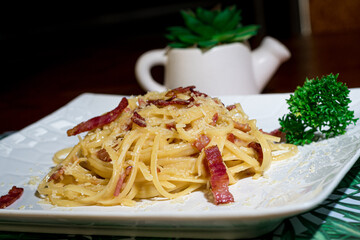 Pasta Linguine carbonara