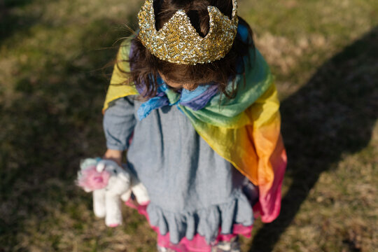 Child playing dress-up