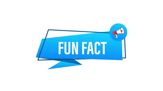 Hand holding megaphone - Fun fact. Motion graphics.