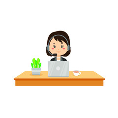 Customer Service Is At His Desk