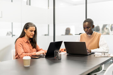 Black Business Woman Using Laptop