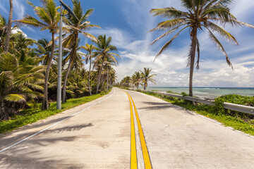 Road by the sea, San Andres Island, colombia - Powered by Adobe