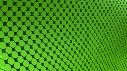 Abstract background with green cylinders under black-white background. 3D high quality rendering. 3D illustration. 3D CG.