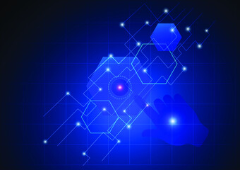 Obraz premium abstract blue background