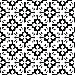 floral seamless pattern background.Geometric ornament for wallpapers and backgrounds. Black and white pattern. 